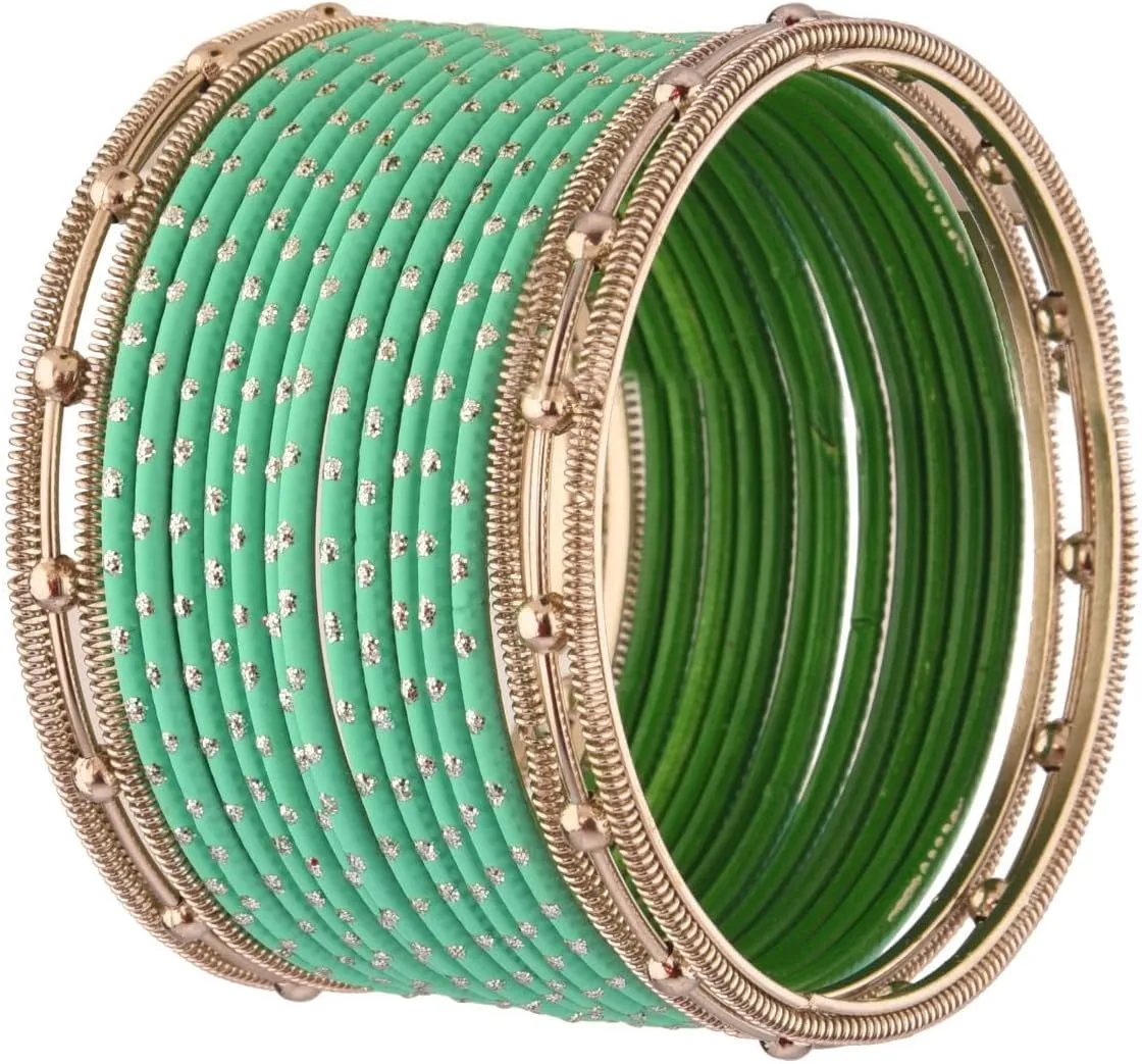 Efulgenz Indian Antique Bangle Bracelet Set for Women Multi Layer Metal Ball Bangles Dotted TextuMatte Metal Bangles Bohemian Bracelet Set Bangles Fashion Statement Jewelry for Women.