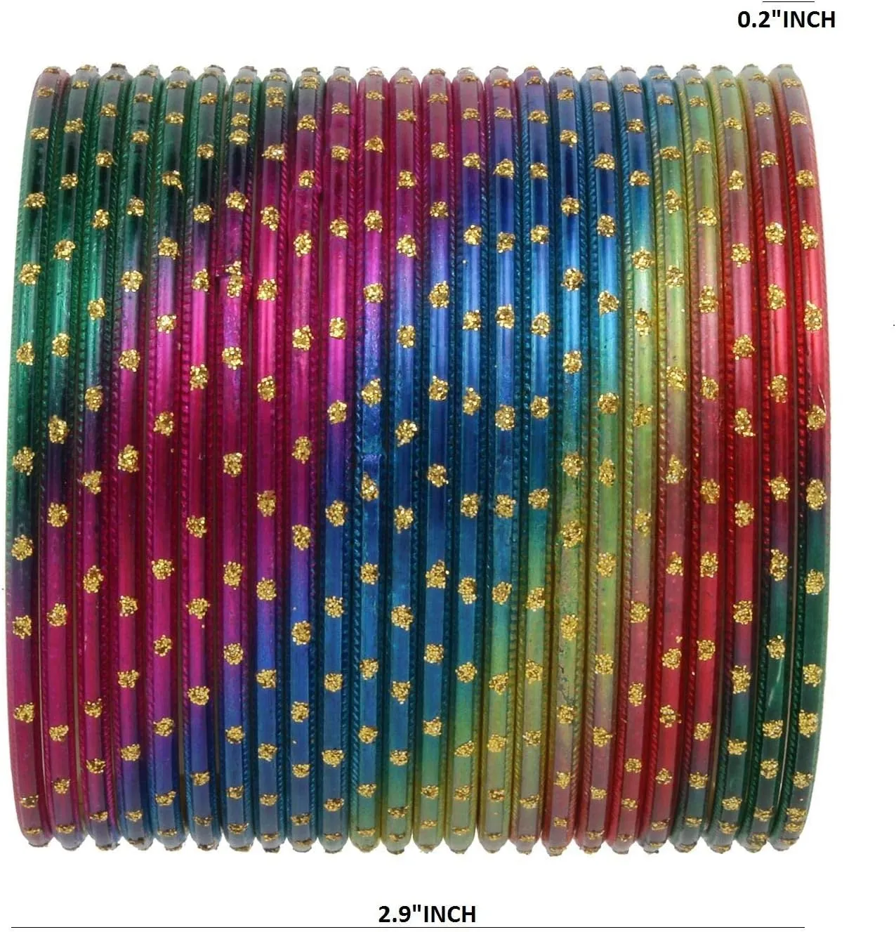 Efulgenz Indian Bangles for Women Bollywood Indian Bangles Set Plain Metal Bangle Bracelets Bridal Wedding Fashion Jewelry (24 Pcs)