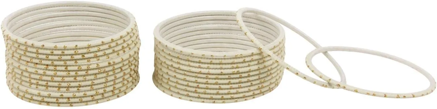 Efulgenz Metal Bangles for Women Indian Bangles Set Plain Metal Bangle Bracelets Bollywood Costume Jewelry for Women