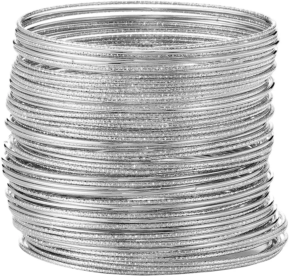 Ensoul 70pcs Flower Mixed Metal Aztec African Indian Vintage Multi Bangles Bracelets for Women