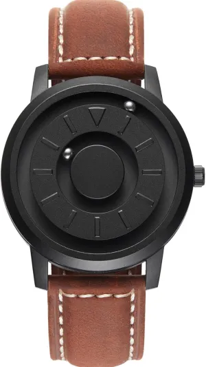 EUTOUR Mens Watches Stainless Steel Magnetic Watch Quartz Watch Business Casual Fashion Wrist Watches Stainless Steel Mesh Strap Black Watches Men 40mm