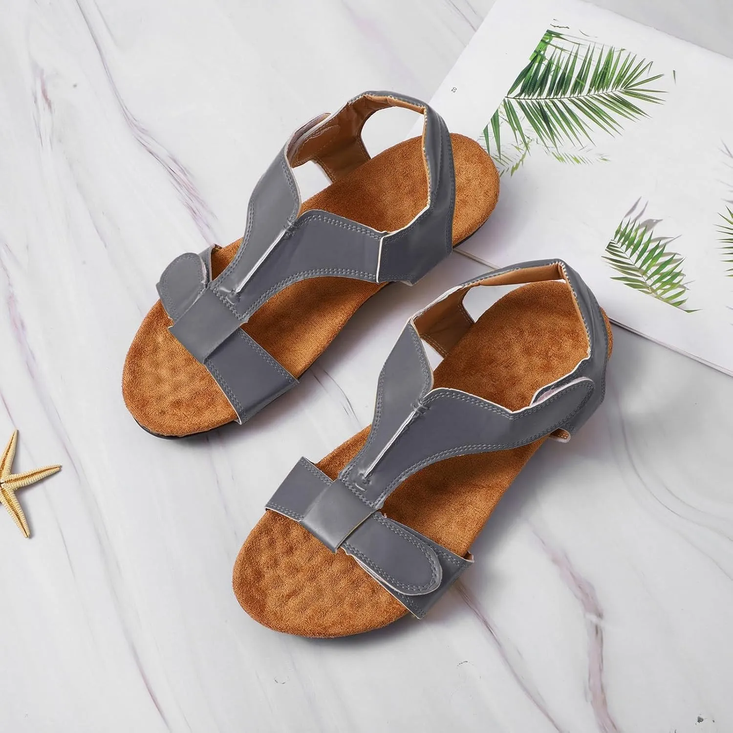 Fashion Spring And Summer Women Sandals Flat Heel Round Toe Light Breathable Large Size Women Heeled Sandals