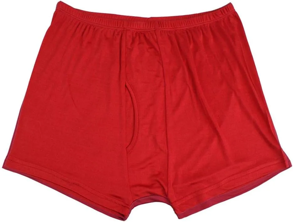 Forever Angel Men's 100% Silk Basic Stretch Boxer Briefs Shorts