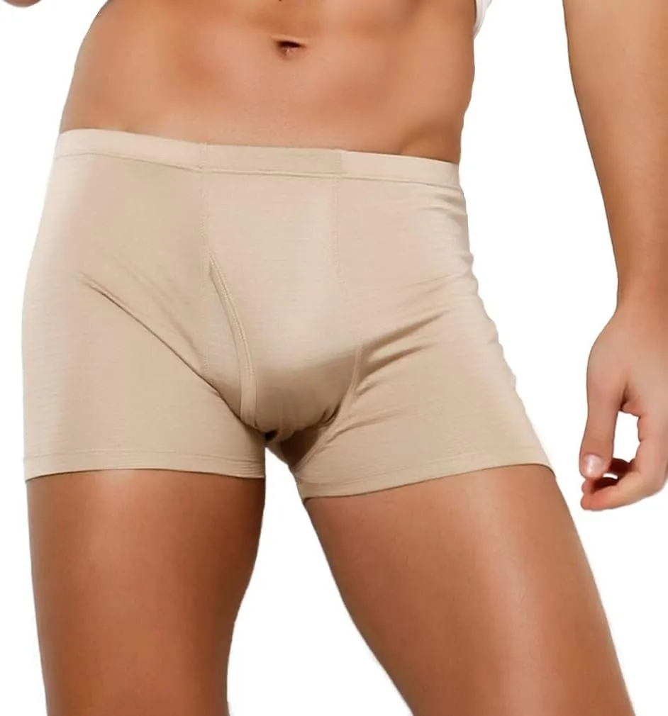 Forever Angel Men's 100% Silk Basic Stretch Boxer Briefs Shorts