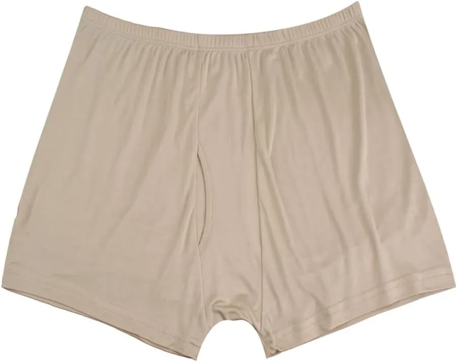 Forever Angel Men's 100% Silk Basic Stretch Boxer Briefs Shorts
