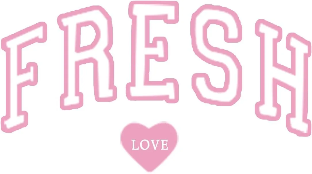 Fresh Hoodie Oversized Pink Letter Graphic Long Sleeve Casual Pocket Love Streetwear Baggy Preppy Pollover Top