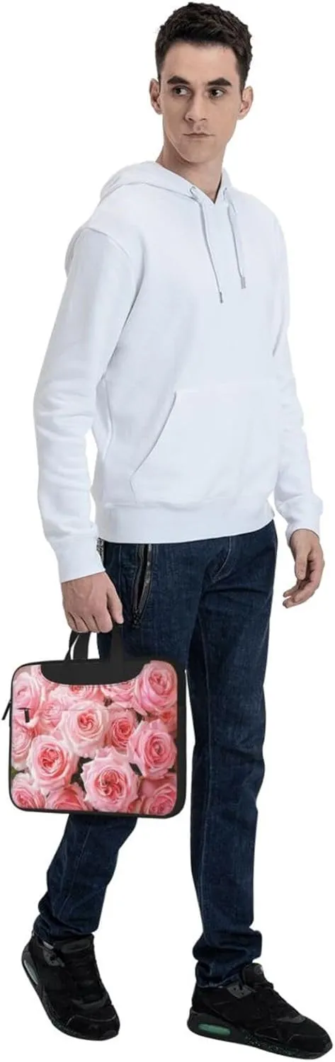 Fresh Roses Printed Laptop Tote Bag Travel Business Computer Bag Work Bag for Men Women