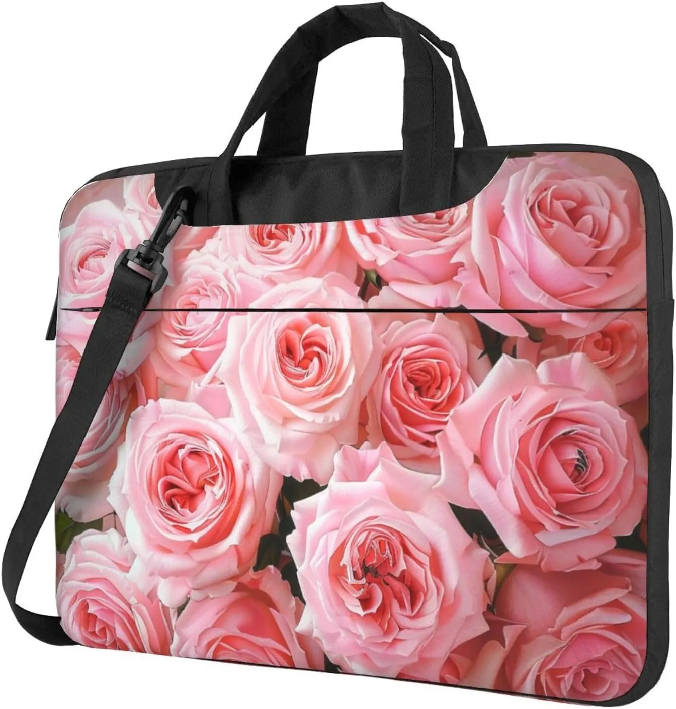 Fresh Roses Printed Laptop Tote Bag Travel Business Computer Bag Work Bag for Men Women