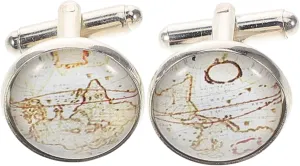 GALPADA Retro Map Cufflinks for Men Cufflinks Gold Cuff Links Mens Mens Suit Shirt