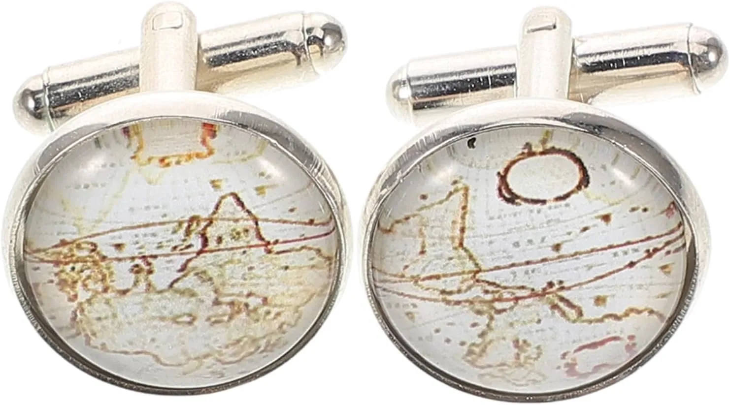 GALPADA Retro Map Cufflinks for Men Cufflinks Gold Cuff Links Mens Mens Suit Shirt