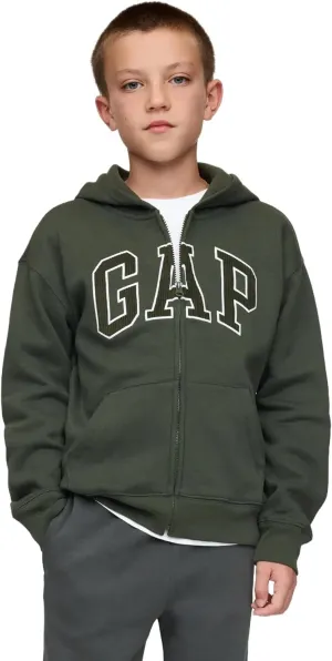 GAP Boys' Heritage Logo Full Zip Fleece Goodie