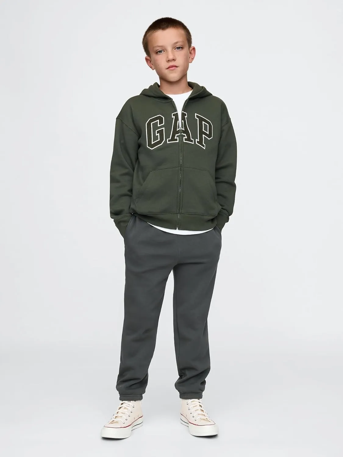 GAP Boys' Heritage Logo Full Zip Fleece Goodie
