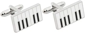 Gatuida Men's Piano Cufflinks Mens Cuff Link Men Black Gold Cufflinks Perfect Present for Father