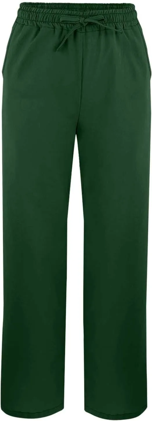 GIERIDUC Linen Pants for Women 2025 Summer High Waist Elastic Straight Leg Lounge Pant Casual Loose Beach Trousers w/Pockets
