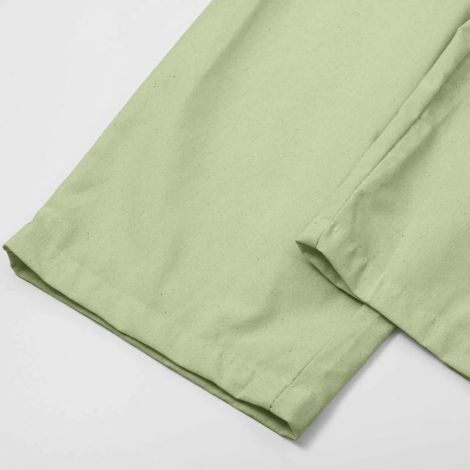 GIERIDUC Linen Pants for Women High Waisted Wide Leg Trousers Trendy Solid Color Drawstring Elastic Waist Summer Gauze Pants