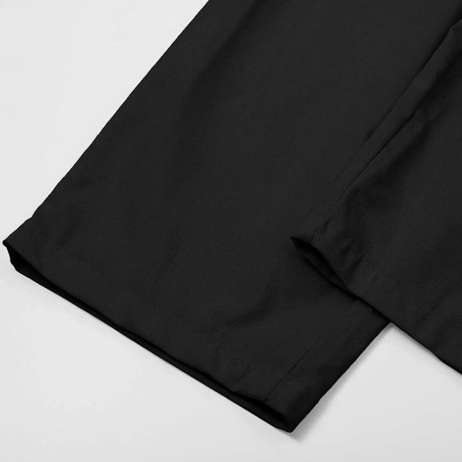 GIERIDUC Linen Pants for Women High Waisted Wide Leg Trousers Trendy Solid Color Drawstring Elastic Waist Summer Gauze Pants