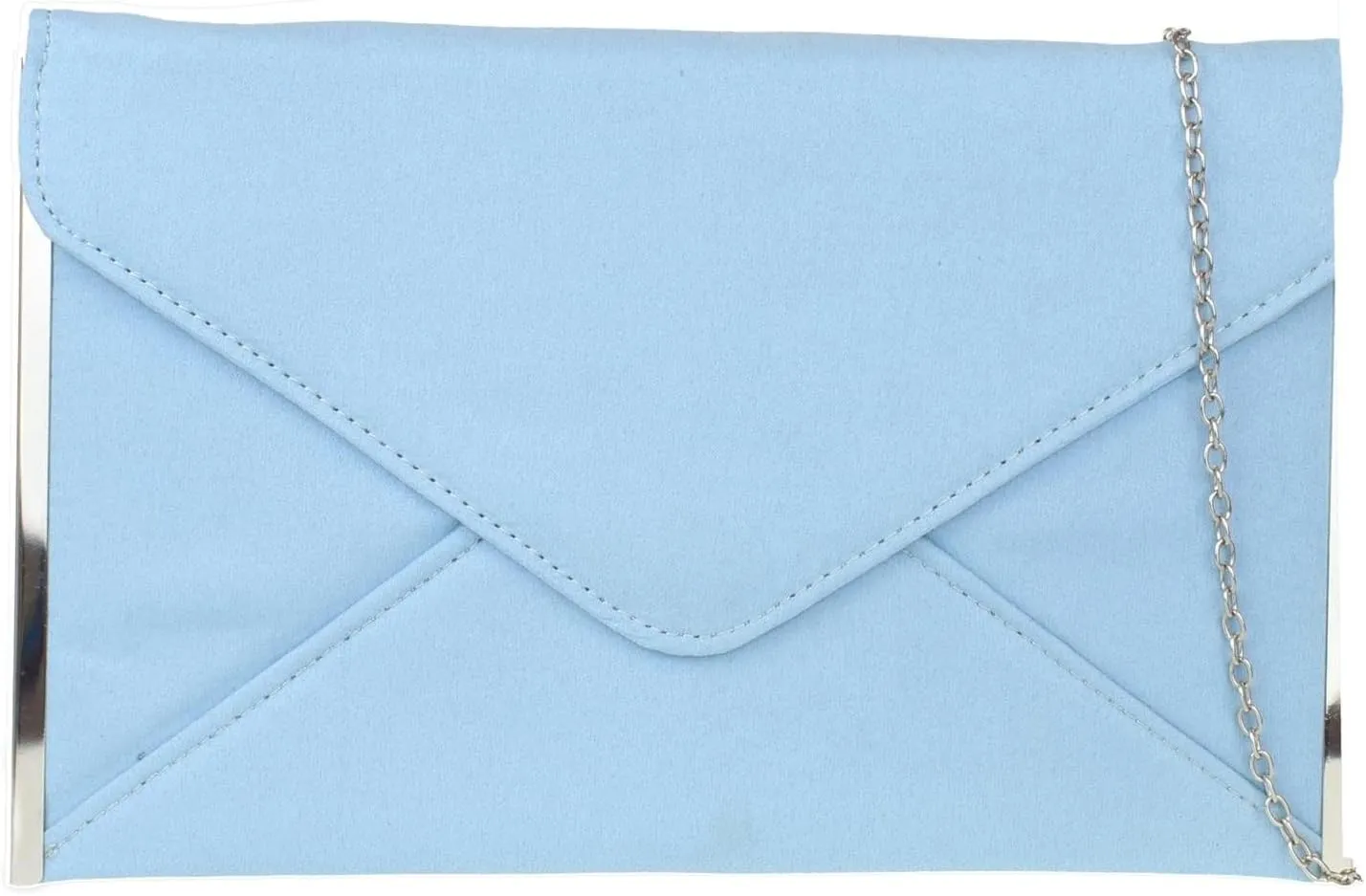 Girly HandBags Womens Faux Suede Plain Clutch Bag