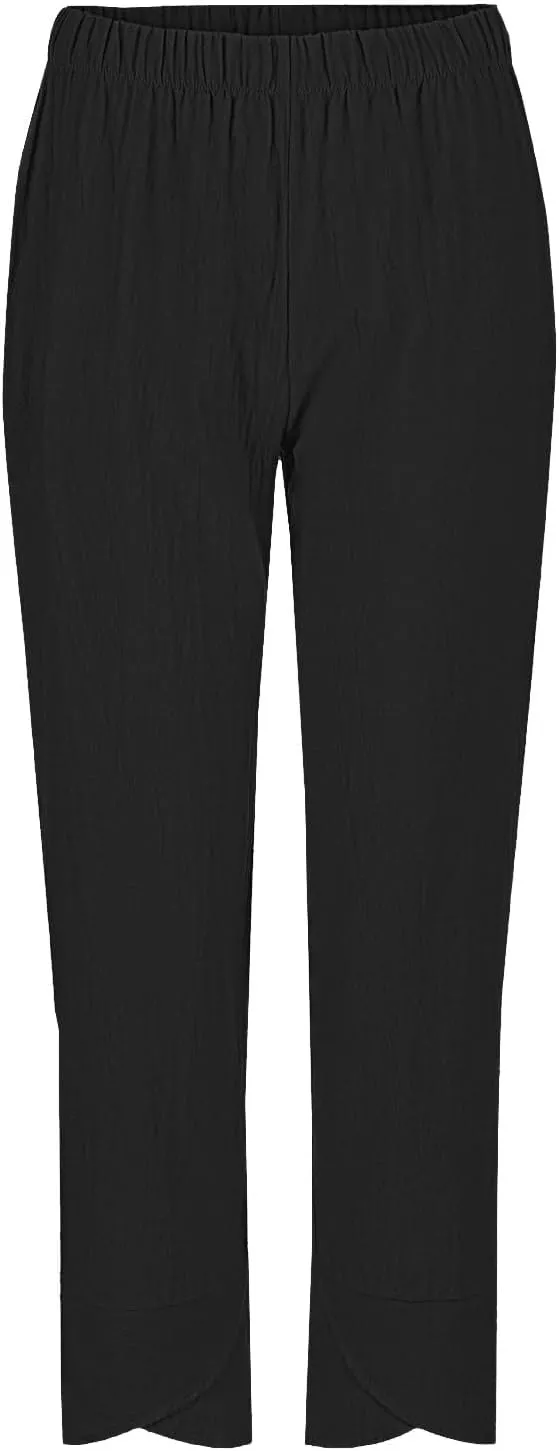 GOFULY Women's Pants Casual Straight Wide Leg High Waisted Pants Dressy Elastic Waist 2025 Sumemr Comfy Trousers with Pockets