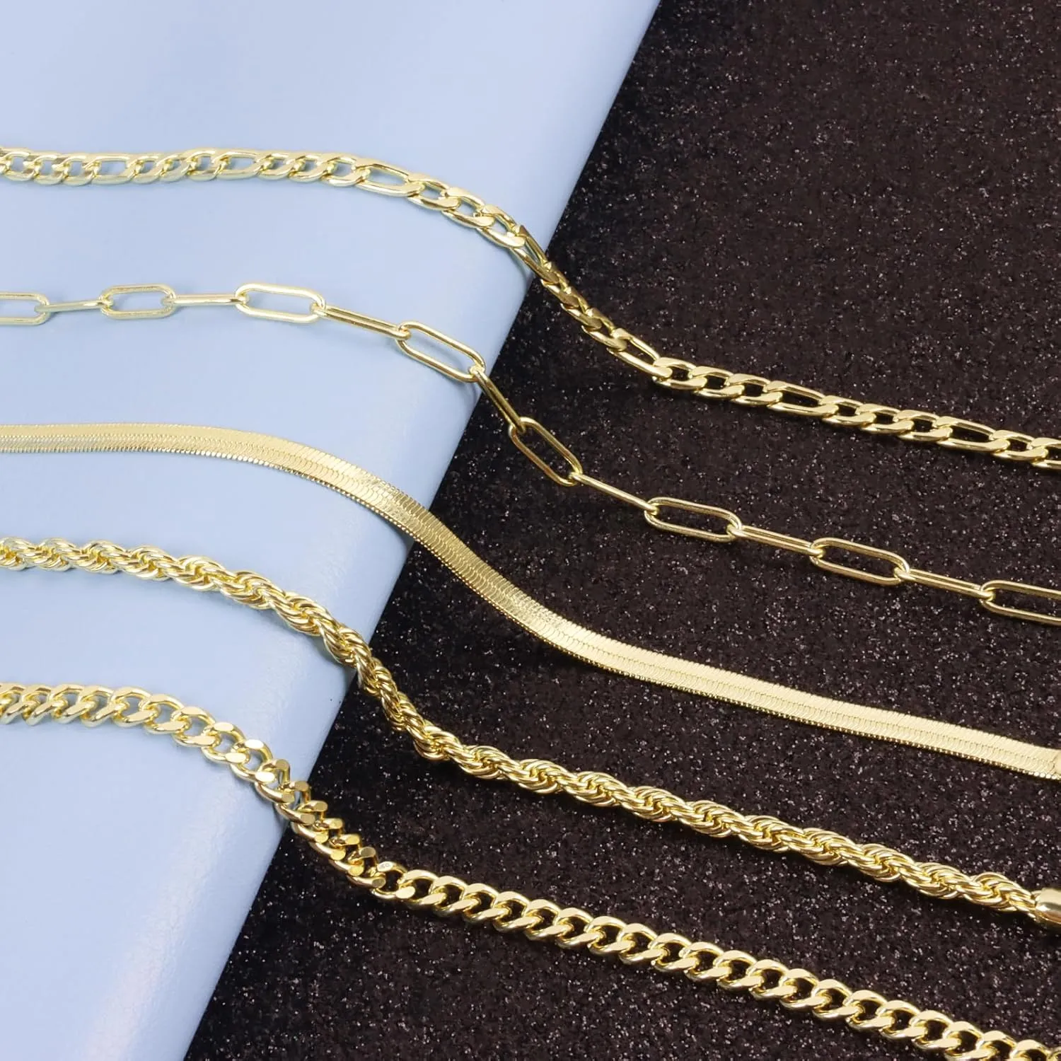 Gold Ankle Bracelets for Women, 14K Gold Anklets for Women Waterproof Cuban Link Anklets Set Layered Anklet Bracelets for Women Anklet for Women Gold Jewelry Gift