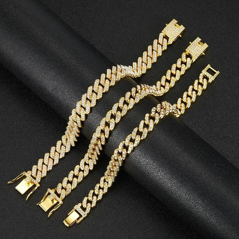 Gold Silver Ankle Bracelets for Women Cuban Link Anklets Plus Size Ankle Bracelet Layered Link Anklet Set Rhinestone Bling Anklets Gold Silver Jewelry for Women Gift Set