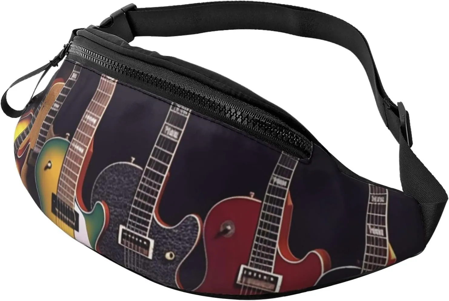 Guitar Collection Fanny Pack for Men Women Fashion Waist Packs Travel Crossbody Bag With Adjustable Strap Everywhere Belt Bag Waterproof Chest Bags Cycling Bum Bag Wallet