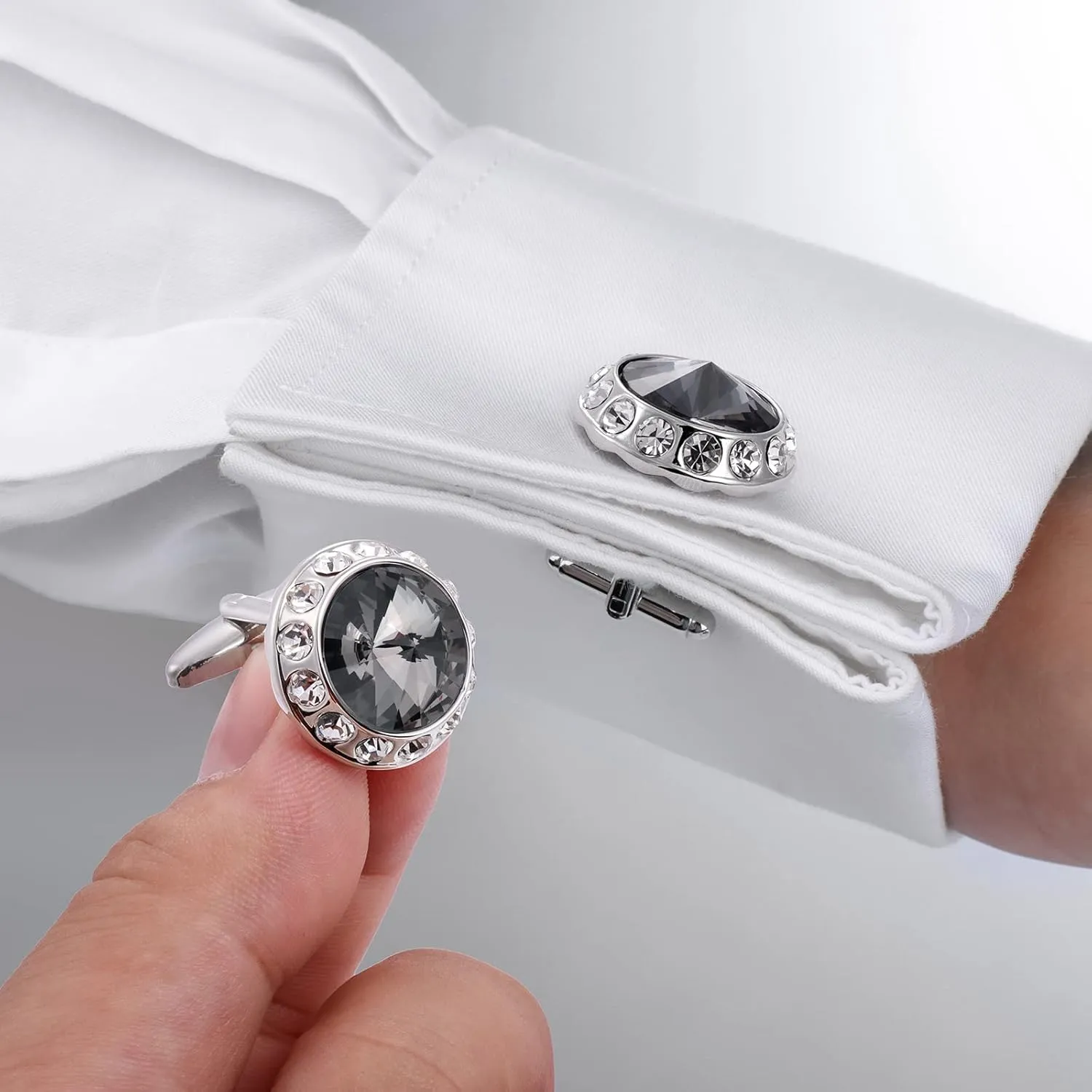 HAWSON Cufflinks for Men with Gift Box Packed, Easy to Wear, Gold or Silver Tone Match Black Red Blue Pink White Shirts and Suits, Gift for Him, Mens Jewelry or Fashion Accessories, Designed