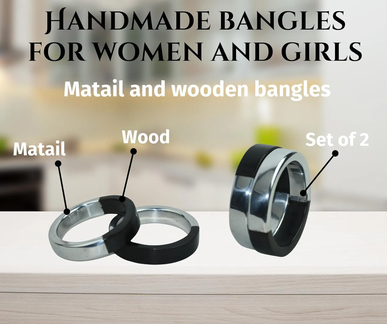 Healthy Floyd's Handmade Natural Wood Bangles, Premium Artisan Wooden Designs