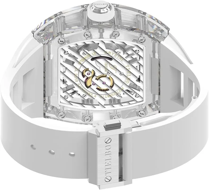 HEMUDU Mechanical Crystals Luxury Watches for Men Ladies Hollowing Dial Wristwatch Waterproof Man Brilliant Transparent Case