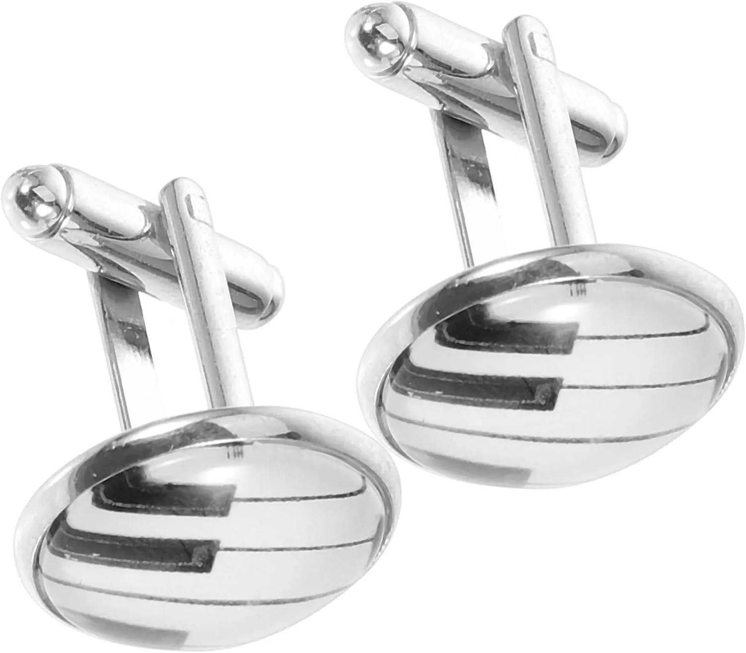 Homoyoyo Men's Cufflinks Set Piano Button Pattern Business Cufflinks Fashion Accessory