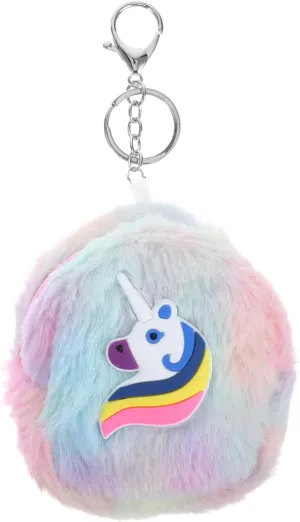 Homoyoyo Small Coin Purse for Women Unicorn Design Coins Holder Lady's Purse Zipper Closure Keychain Stylish and Practical