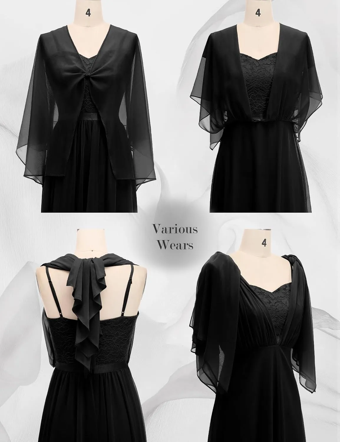 HomRain Women Spaghetti Strap Chiffon Maxi Dress Cocktail Prom Homecoming Wedding Guest Dress