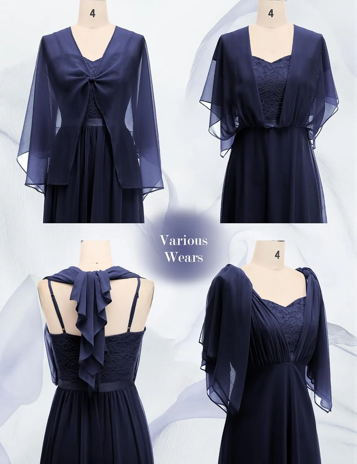 HomRain Women Spaghetti Strap Chiffon Maxi Dress Cocktail Prom Homecoming Wedding Guest Dress