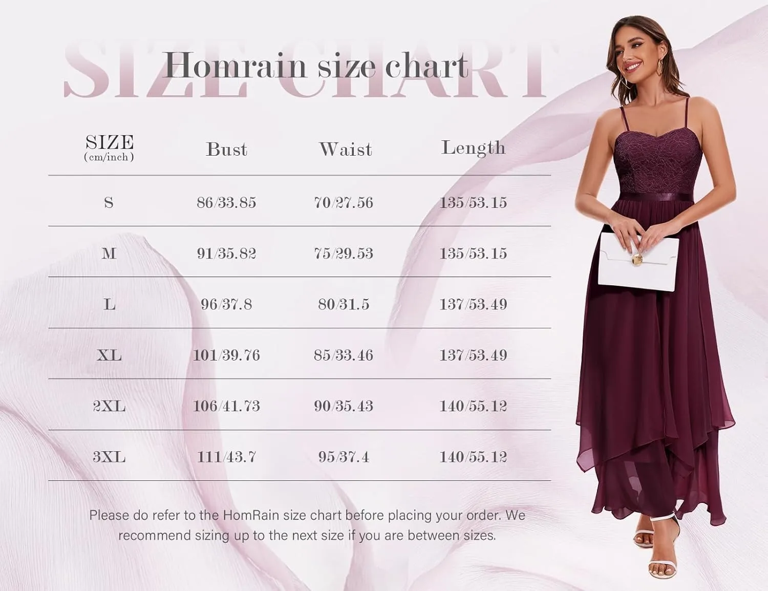 HomRain Women Spaghetti Strap Chiffon Maxi Dress Cocktail Prom Homecoming Wedding Guest Dress