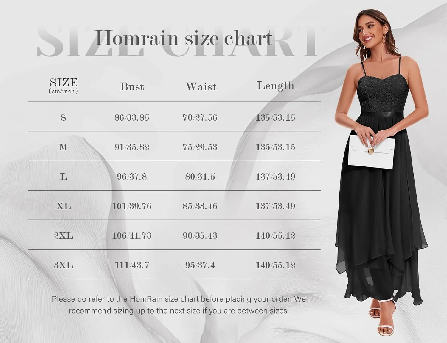 HomRain Women Spaghetti Strap Chiffon Maxi Dress Cocktail Prom Homecoming Wedding Guest Dress