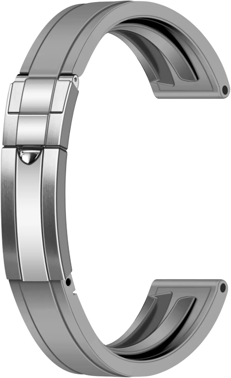 Juntan FKM Rubber Watch Strap for Men Women, 20mm 22mm Watch Band Fluororubber Rubber with Classic Diving Deployment Clasp