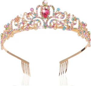 Kamirola - Crystal Tiara Crowns For Women Girls Princess Elegant Crown with Combs Women's Headbands Bridal Wedding Prom Birthday Party Headbands for Women(06)