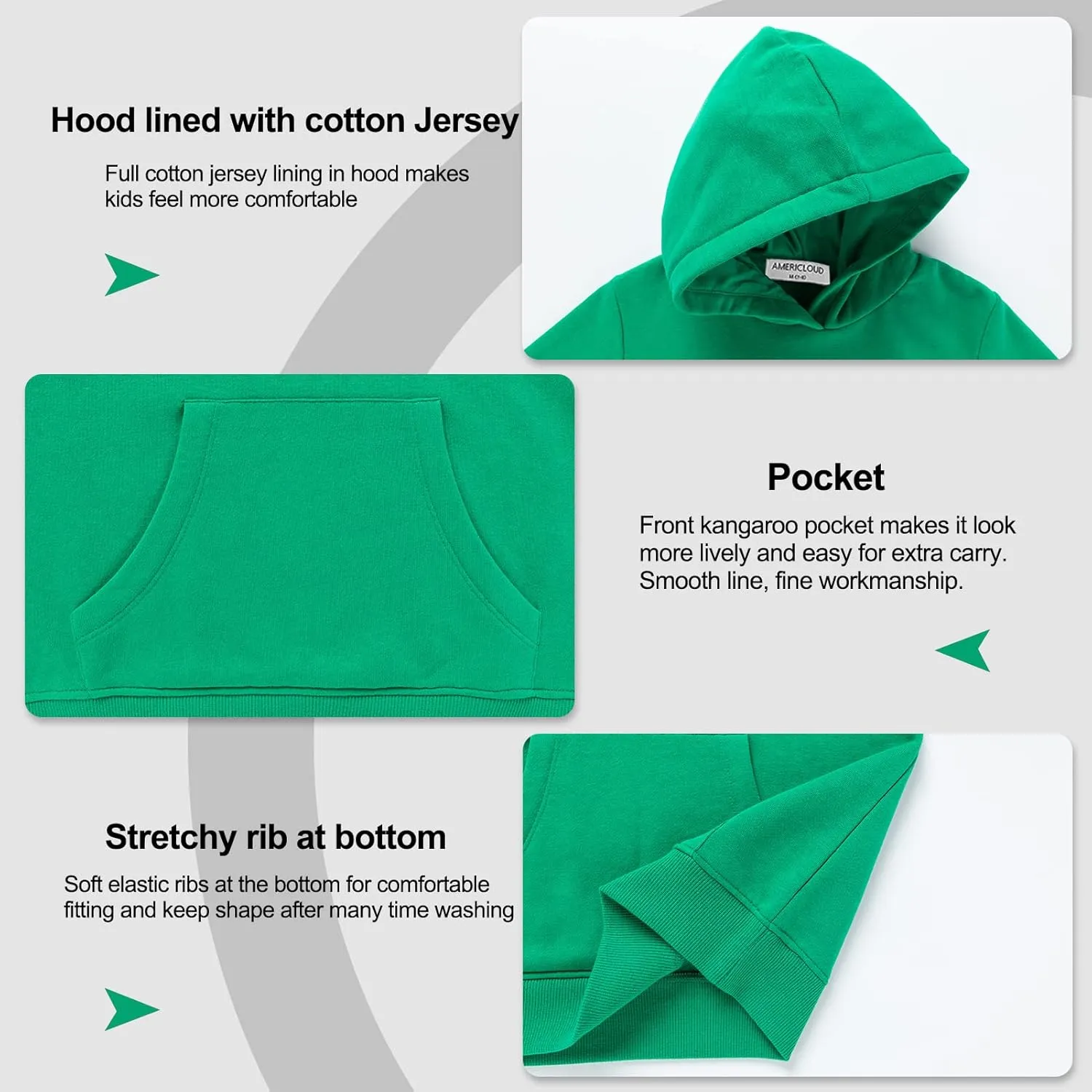 Kids Soft Brushed Fleece Pullover Hoodie Casual Athletic Pockets Hooded Sweatshirt for Boys or Girls 3-12 Years