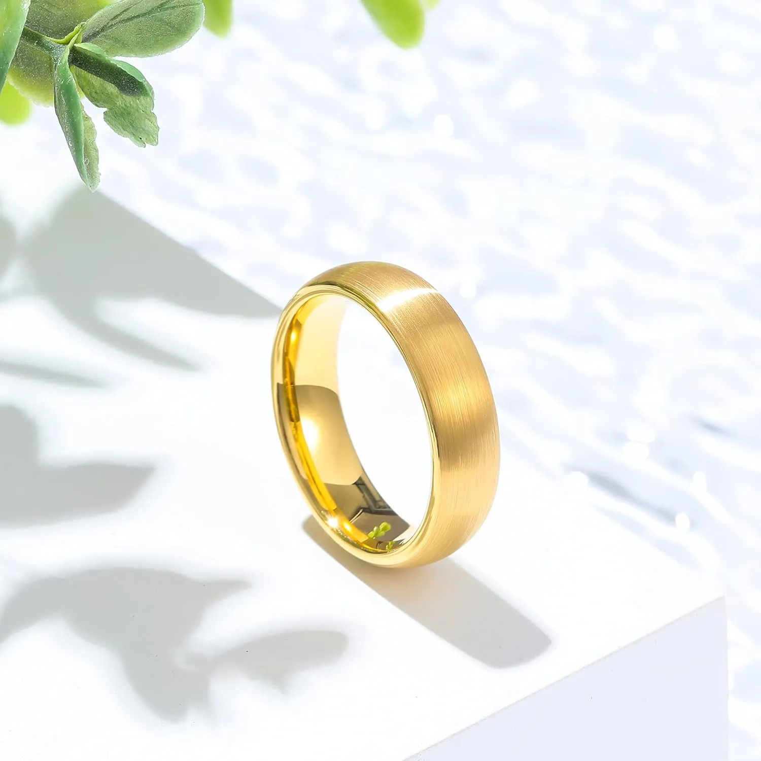 King Will Wedding Band for Men Women, Tungsten Carbide Rings, Gold/Rose Gold/Black/Gunmetal/Silver, 2/4/6/8mm Matte Brushed Bands Ring for Couple, Promise Rings for Him & Her Comfort Fit