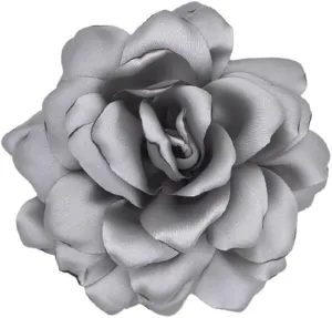 Large Camellia Satin Fabric Flower Brooch Pins Hairpin for Women,ladies.