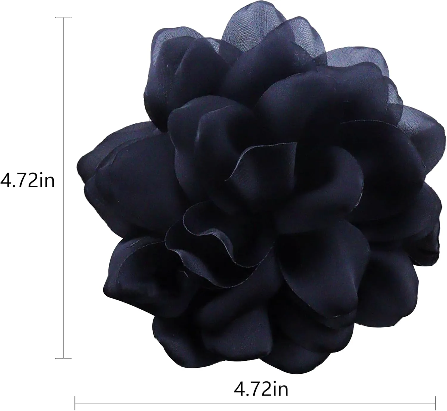 Large Camellia Satin Fabric Flower Brooch Pins Hairpin for Women,ladies.