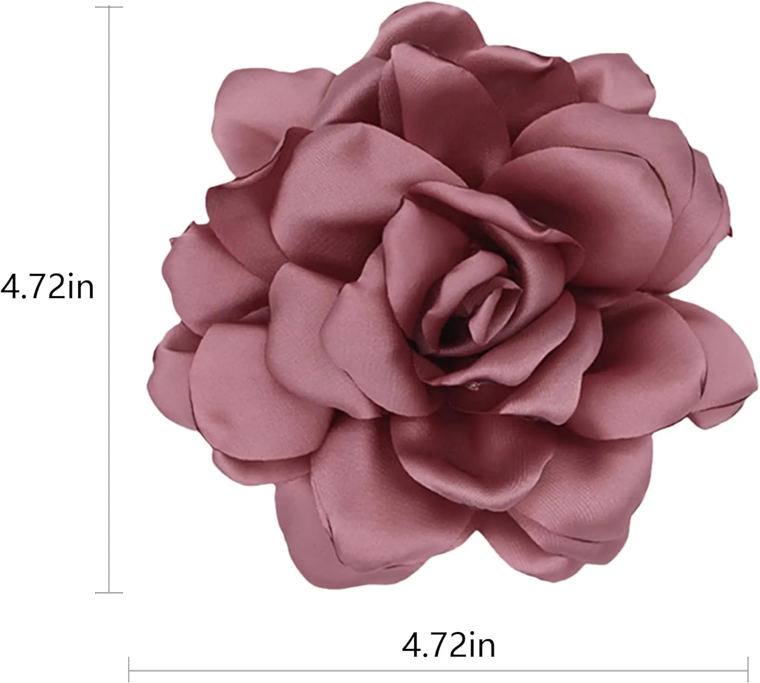 Large Camellia Satin Fabric Flower Brooch Pins Hairpin for Women,ladies.