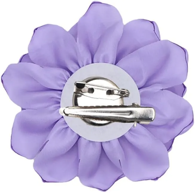 Large Camellia Satin Fabric Flower Brooch Pins Hairpin for Women,ladies.