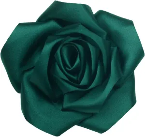 Large Dainty Satin Fabric Rose Flower Brooch Pins Hairpin for Women,ladies