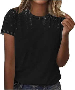 Lastesso Women Fashion Floar Print T Shirt Casual Loose Fit Crewneck Short Sleeve T Shirt Soft Spring Summer Tees