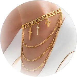 Layered Gold Anklets Bracelets for Women Punk Cross Dangle Anklet Tassel High Heel Ankle Shoes Chain Adjustable Foot Chains Summer Beach Foot Jewelry Gold