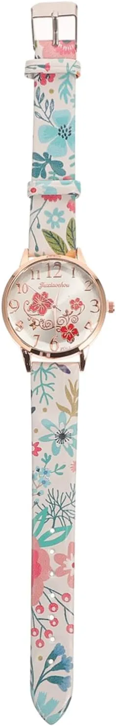 Light Luxury Printed Leather Strap Ladies Watch Casual Fashion Design for Women Comfortable PU Material