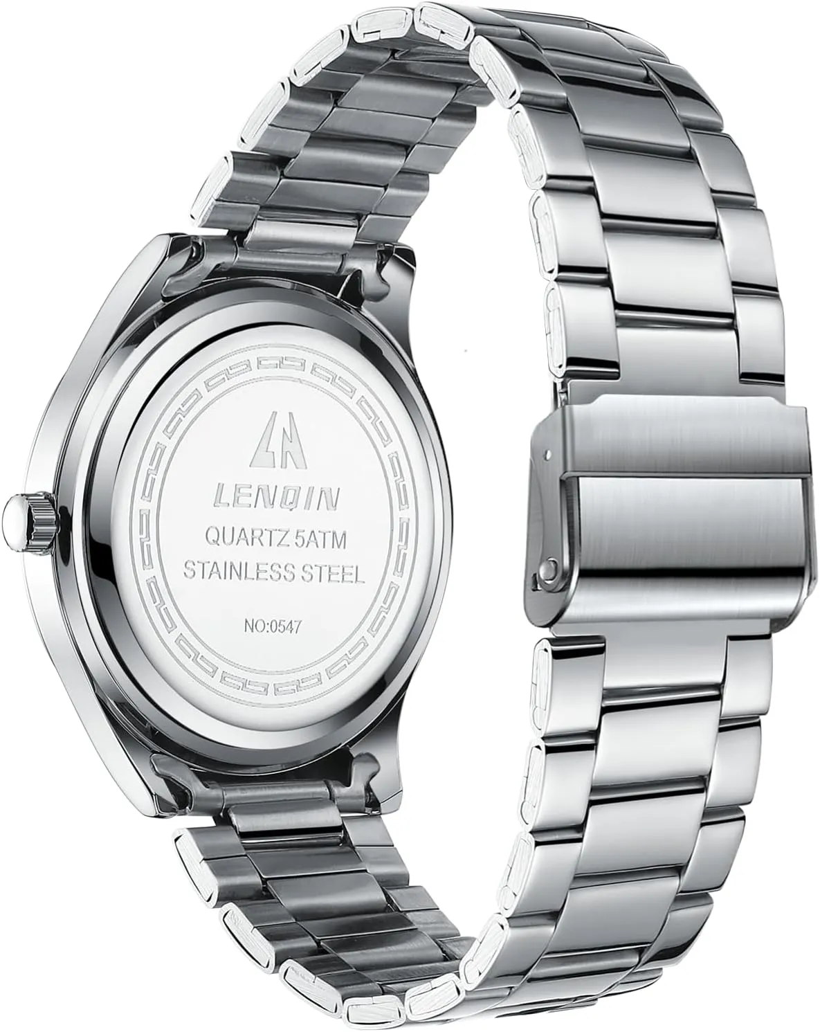 LN LENQIN Mens Watches Waterproof Stainless Steel Watch for Men Analog Quartz Fashion Business Designer Wristwatch