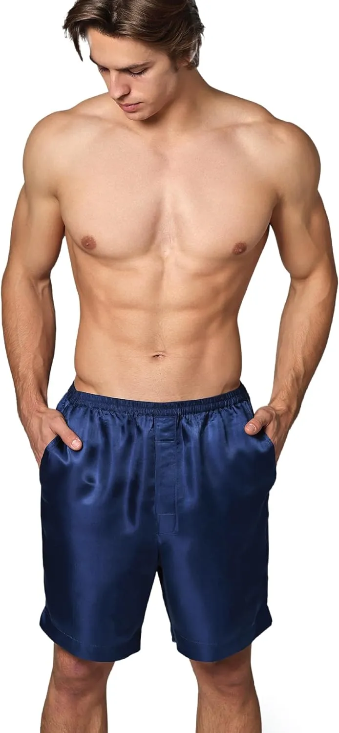 Luxury Artisan Silk Boxer Shorts For Men, 27mm Washable Natural Silk