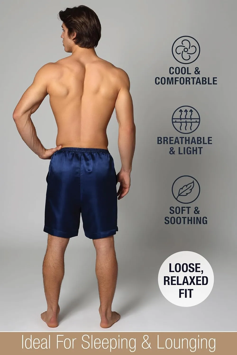 Luxury Artisan Silk Boxer Shorts For Men, 27mm Washable Natural Silk
