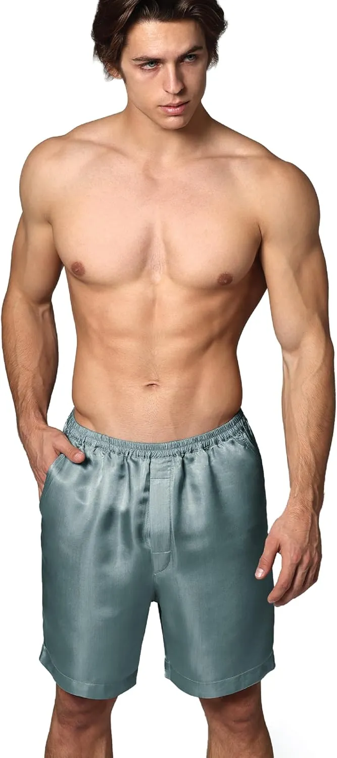 Luxury Artisan Silk Boxer Shorts For Men, 27mm Washable Natural Silk